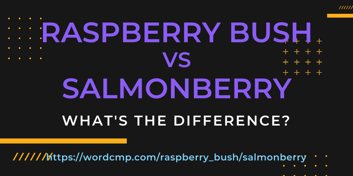 Difference between raspberry bush and salmonberry