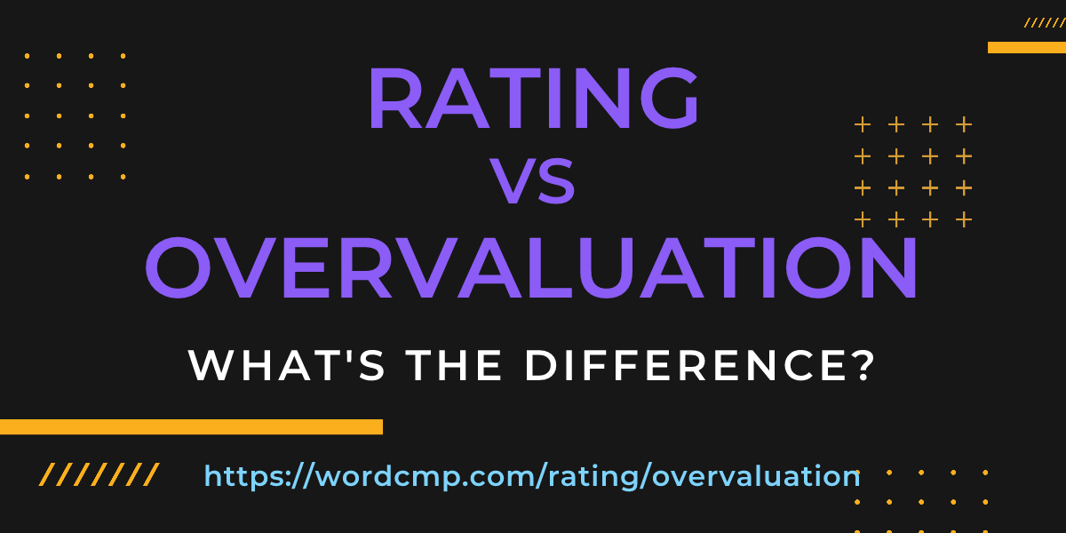 Difference between rating and overvaluation