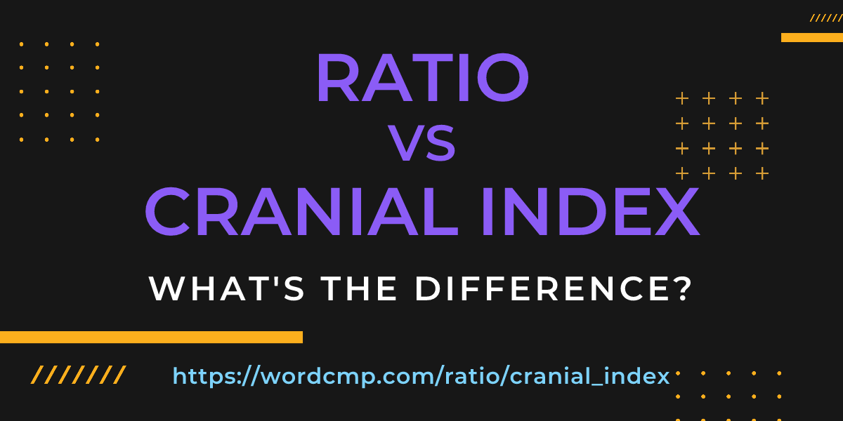 Difference between ratio and cranial index
