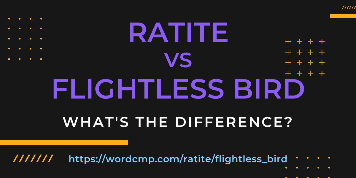 Difference between ratite and flightless bird