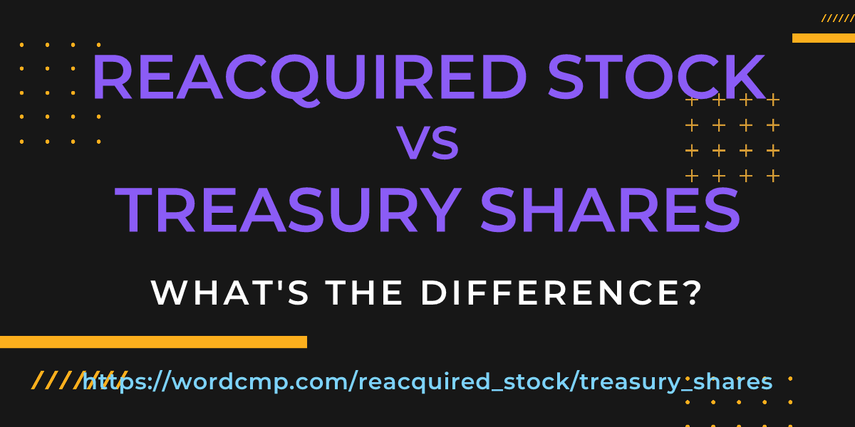 Difference between reacquired stock and treasury shares