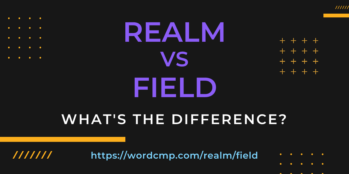 Difference between realm and field