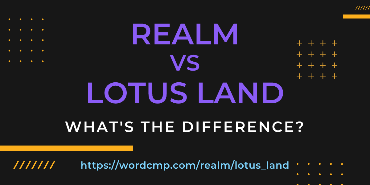 Difference between realm and lotus land