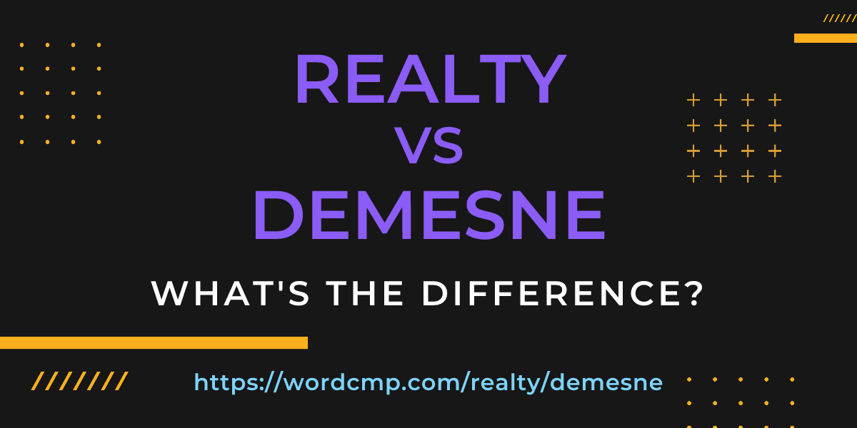 Difference between realty and demesne