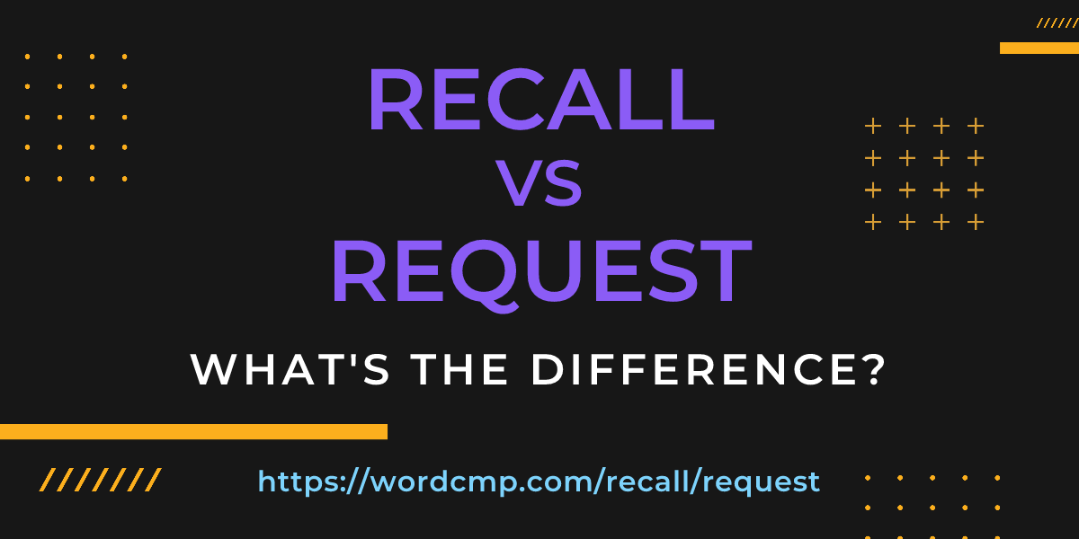 Difference between recall and request