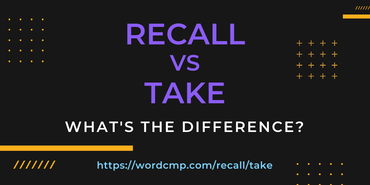 Difference between recall and take