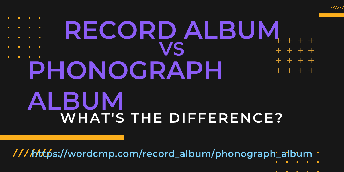 Difference between record album and phonograph album