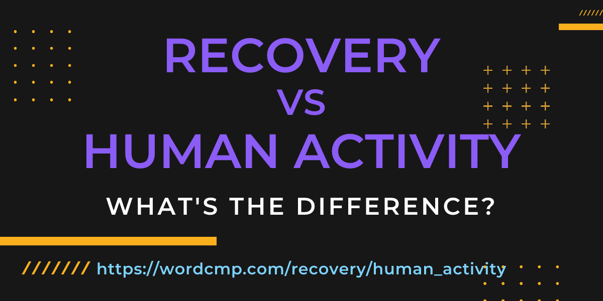 Difference between recovery and human activity
