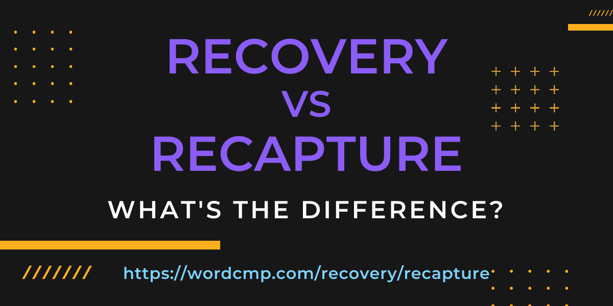Difference between recovery and recapture