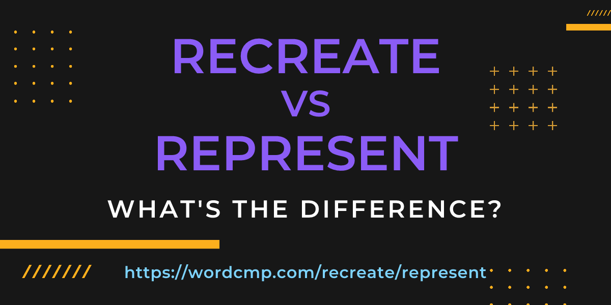 Difference between recreate and represent