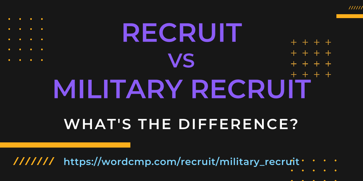 Difference between recruit and military recruit