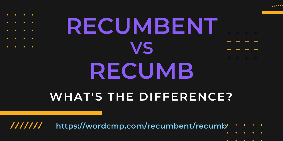 Difference between recumbent and recumb