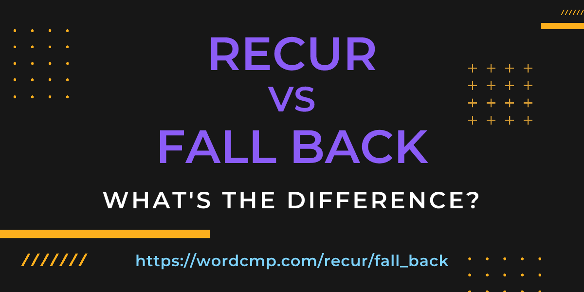 Difference between recur and fall back