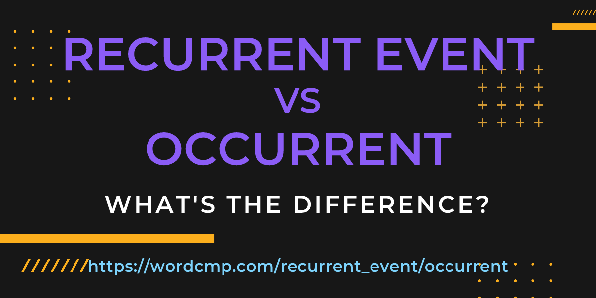 Difference between recurrent event and occurrent