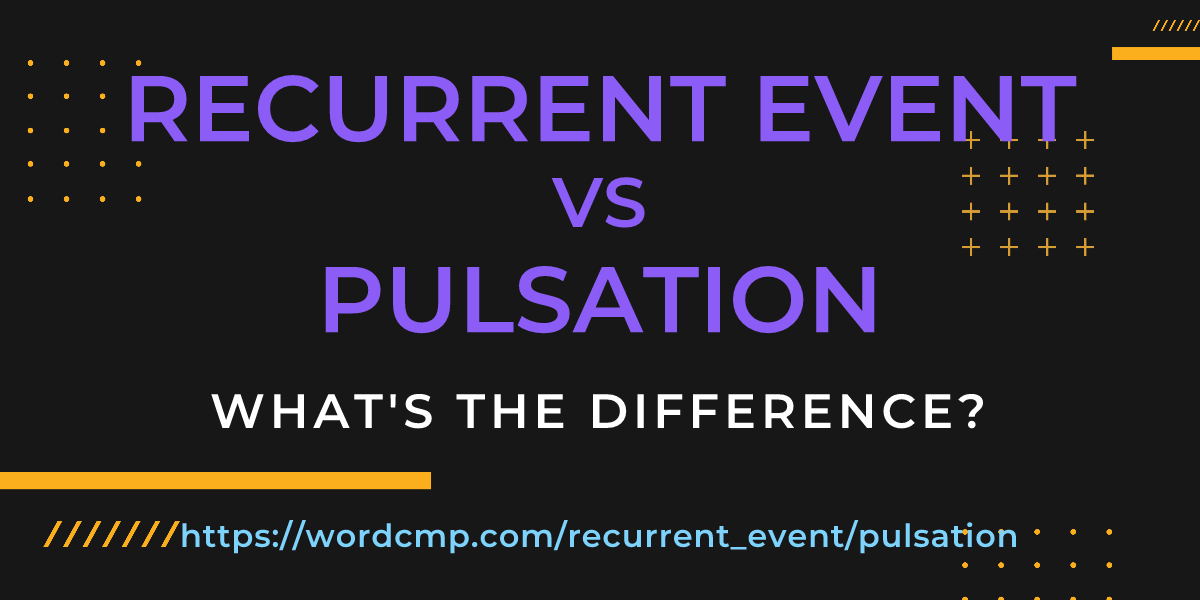 Difference between recurrent event and pulsation