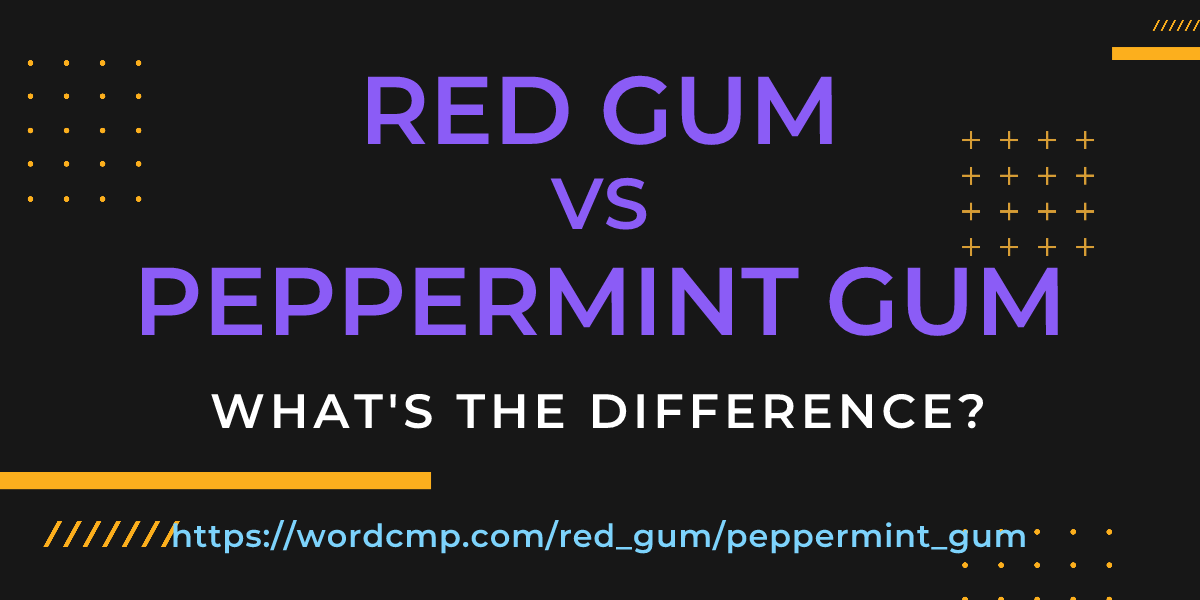 Difference between red gum and peppermint gum