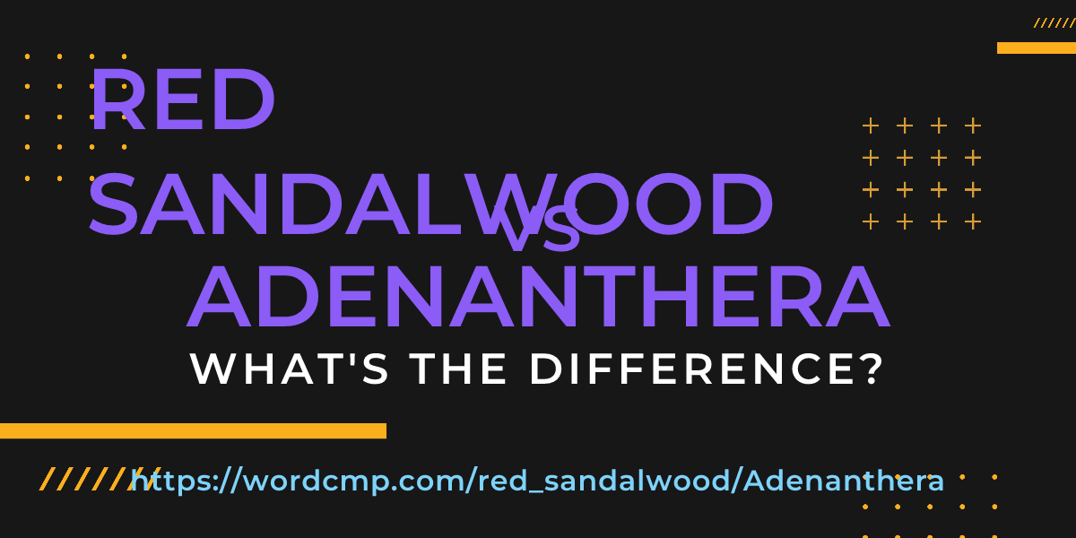 Difference between red sandalwood and Adenanthera