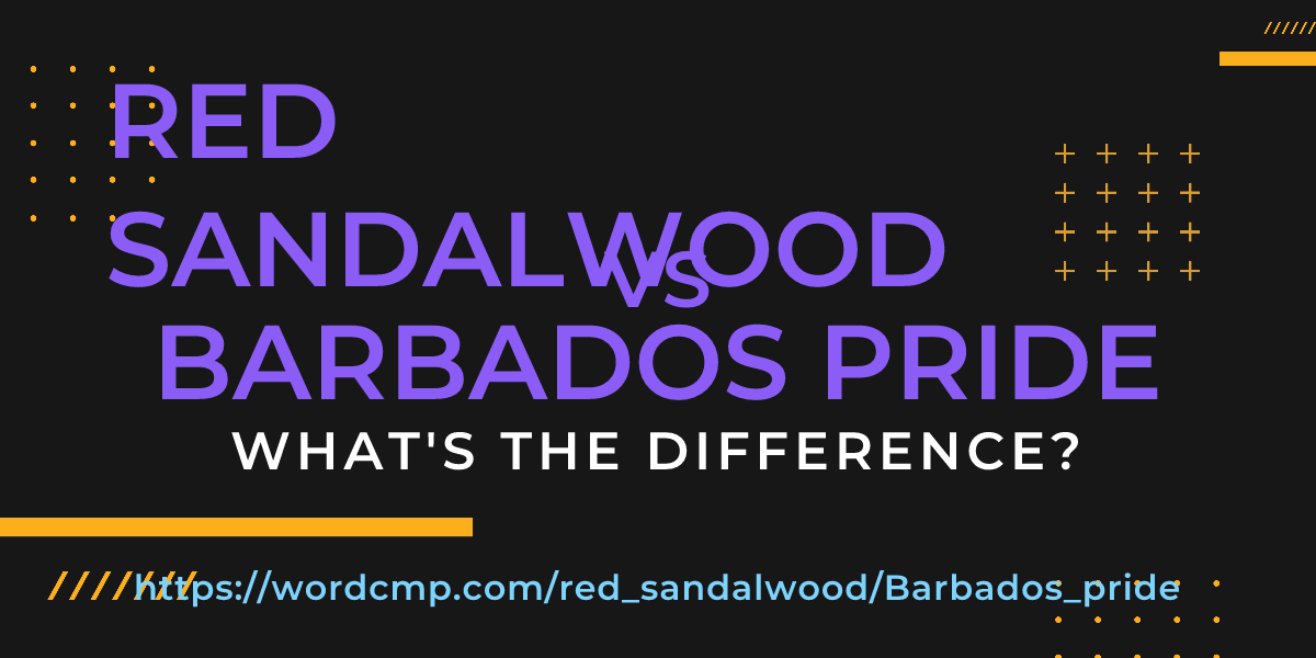 Difference between red sandalwood and Barbados pride