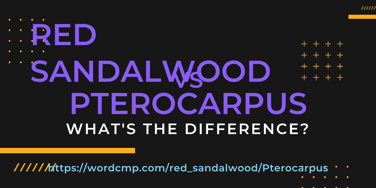 Difference between red sandalwood and Pterocarpus