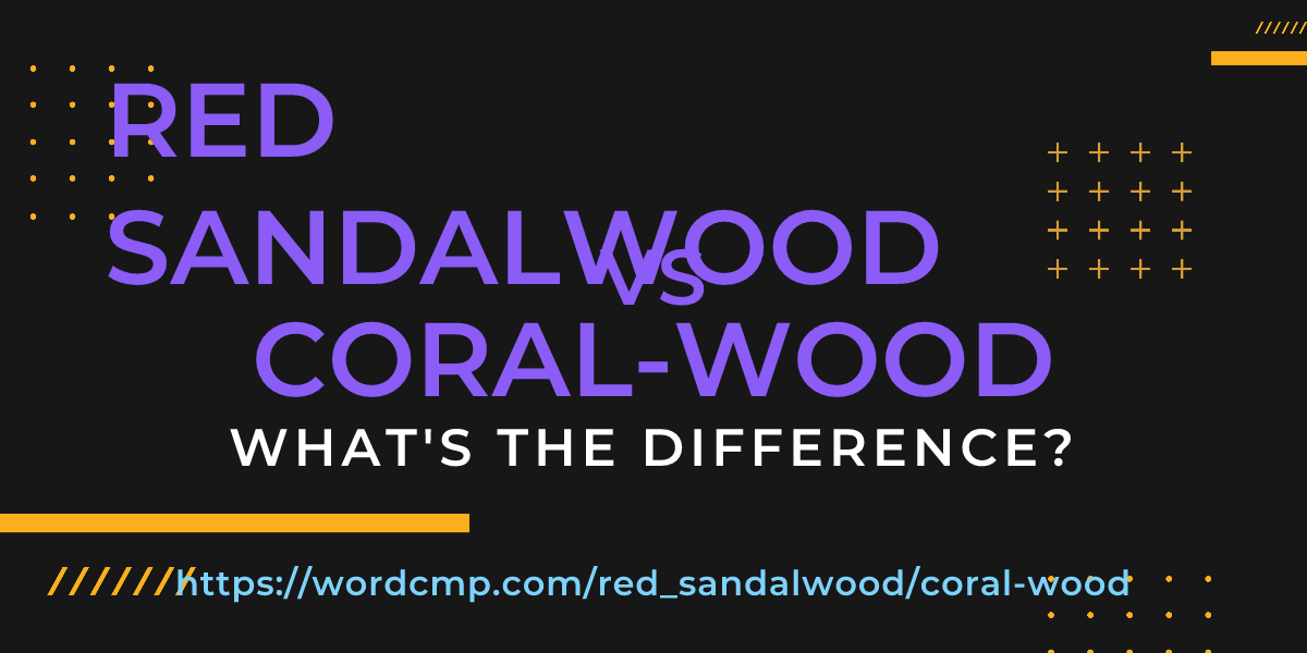 Difference between red sandalwood and coral-wood