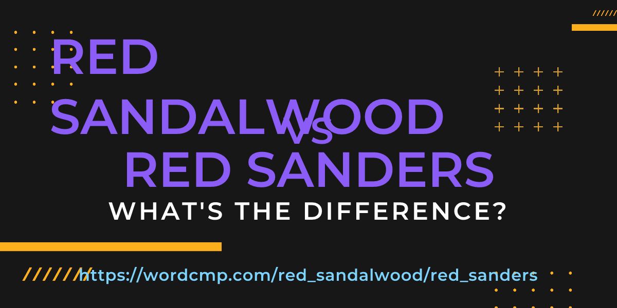 Difference between red sandalwood and red sanders