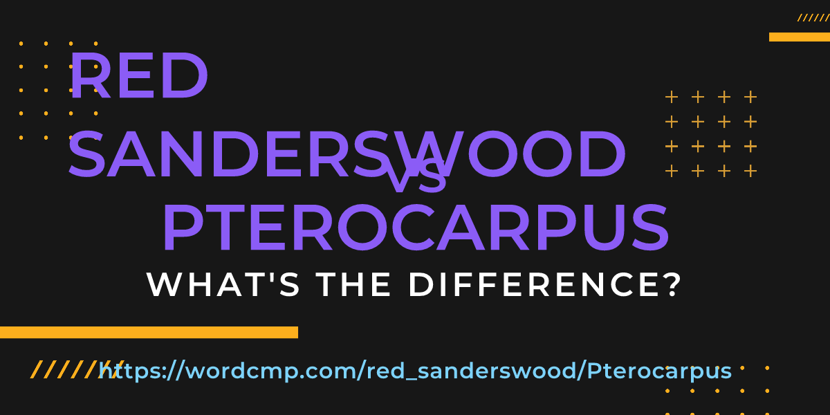 Difference between red sanderswood and Pterocarpus