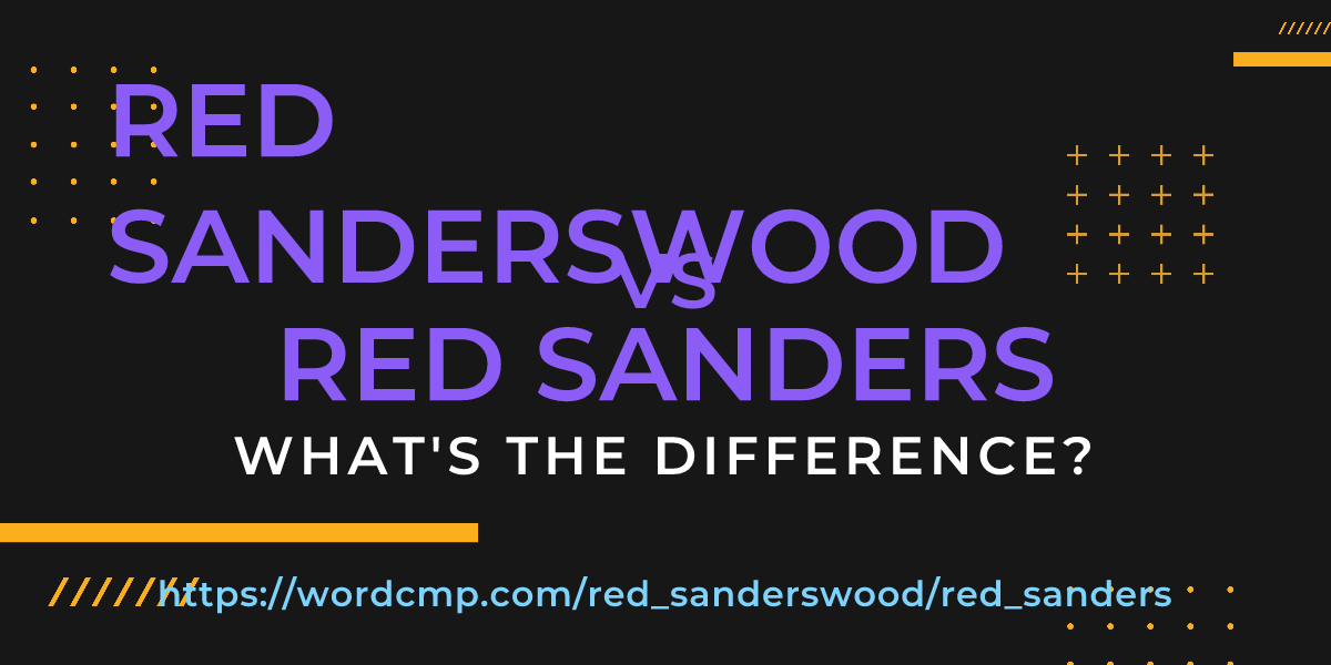 Difference between red sanderswood and red sanders