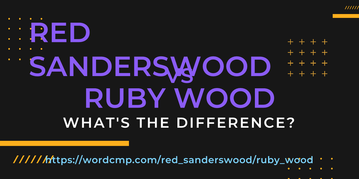 Difference between red sanderswood and ruby wood