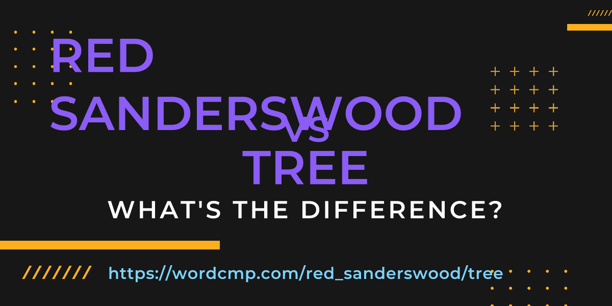 Difference between red sanderswood and tree