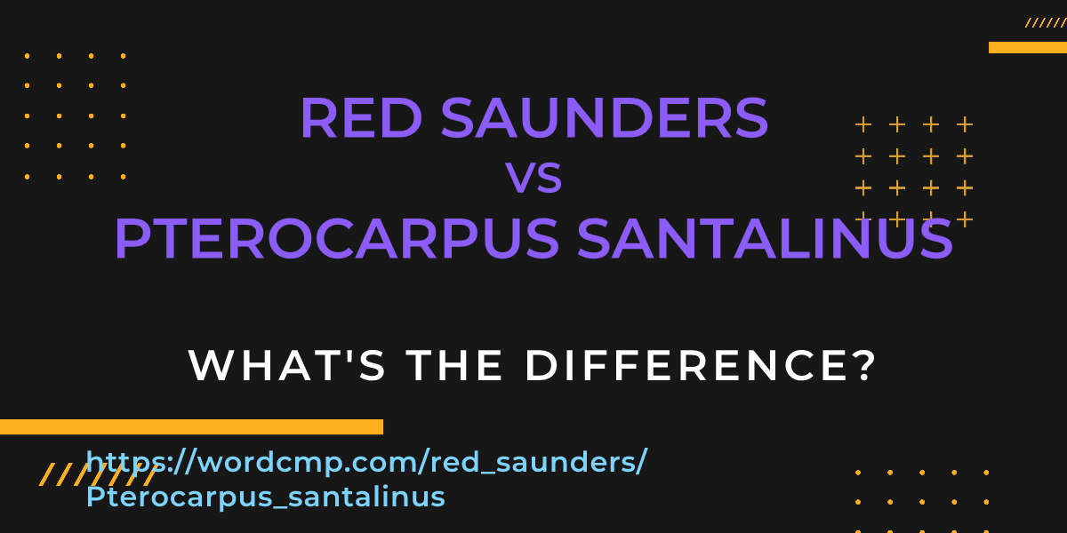 Difference between red saunders and Pterocarpus santalinus