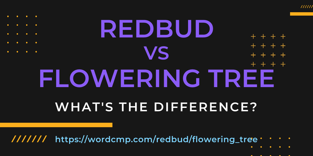 Difference between redbud and flowering tree