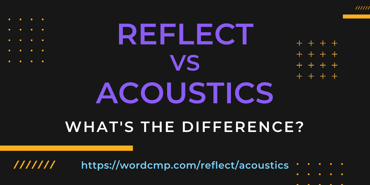 Difference between reflect and acoustics