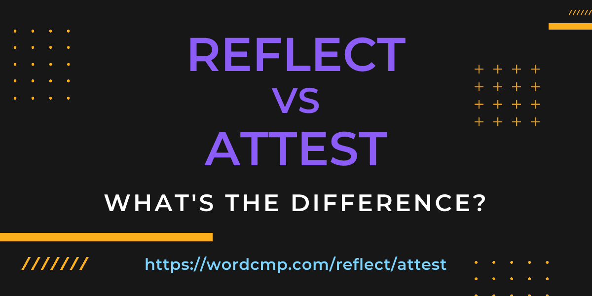 Difference between reflect and attest