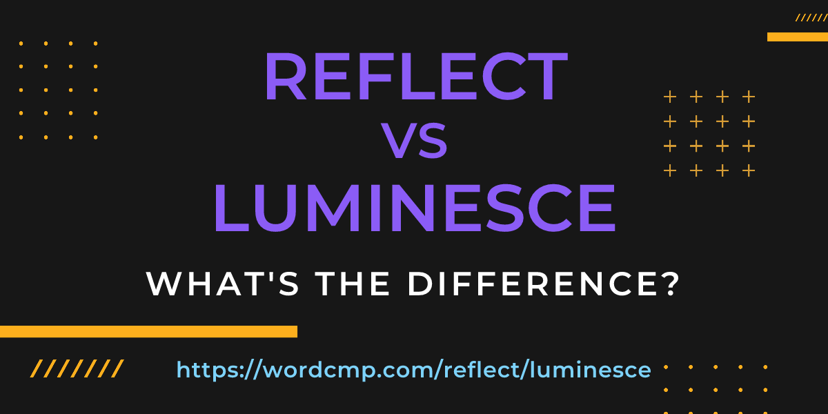 Difference between reflect and luminesce