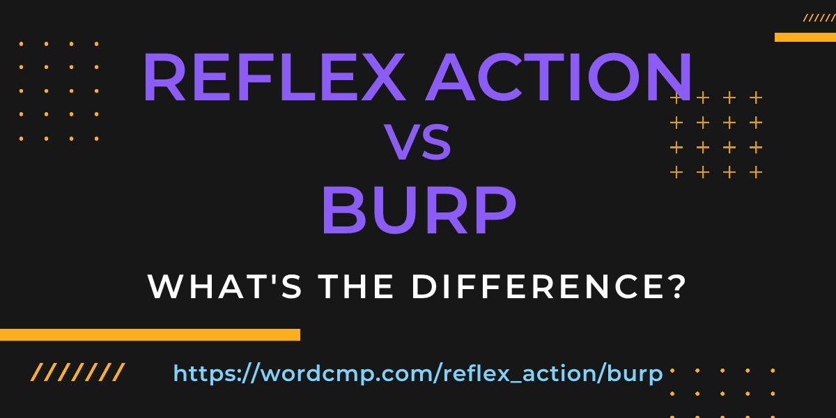 Difference between reflex action and burp
