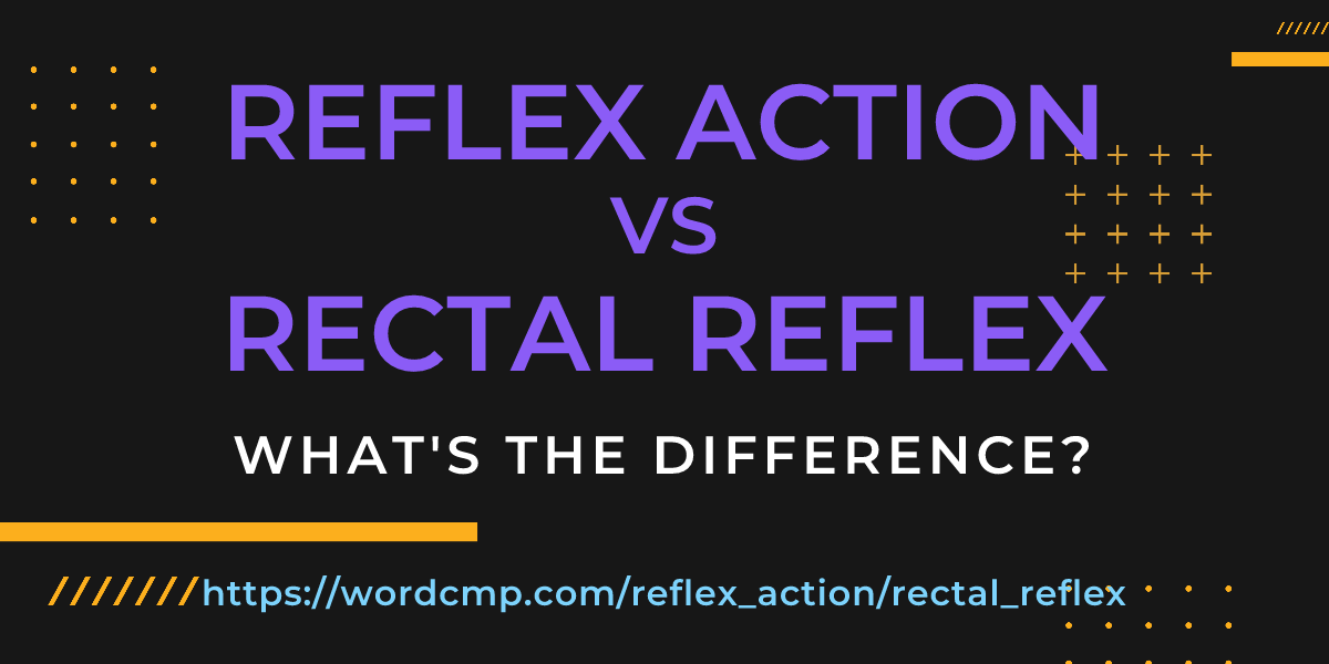 Difference between reflex action and rectal reflex
