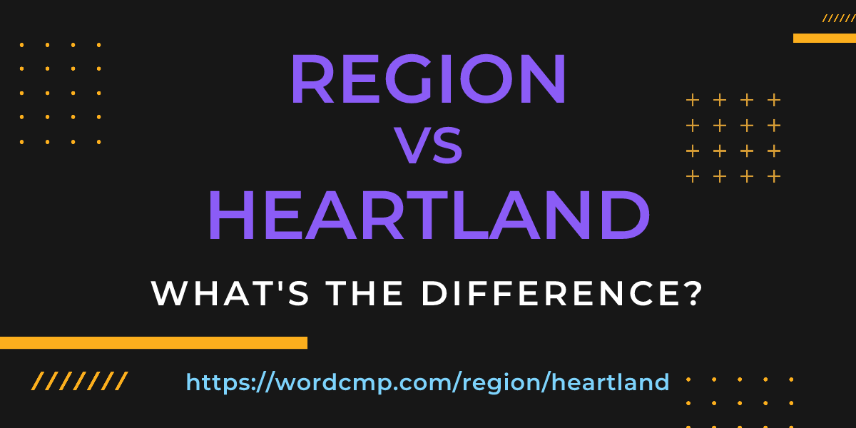 Difference between region and heartland