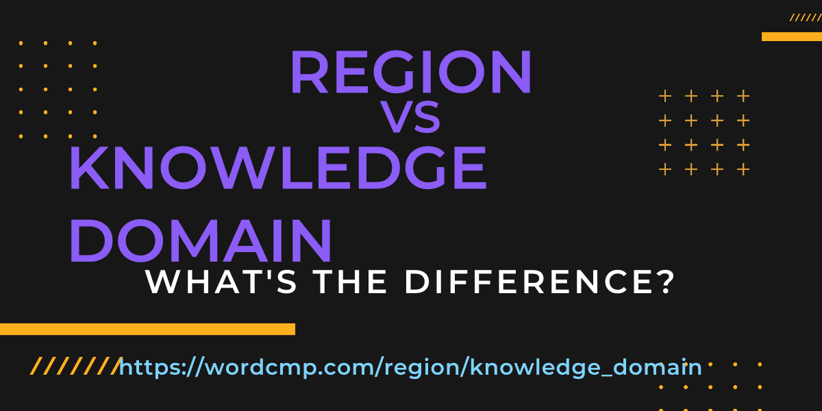 Difference between region and knowledge domain
