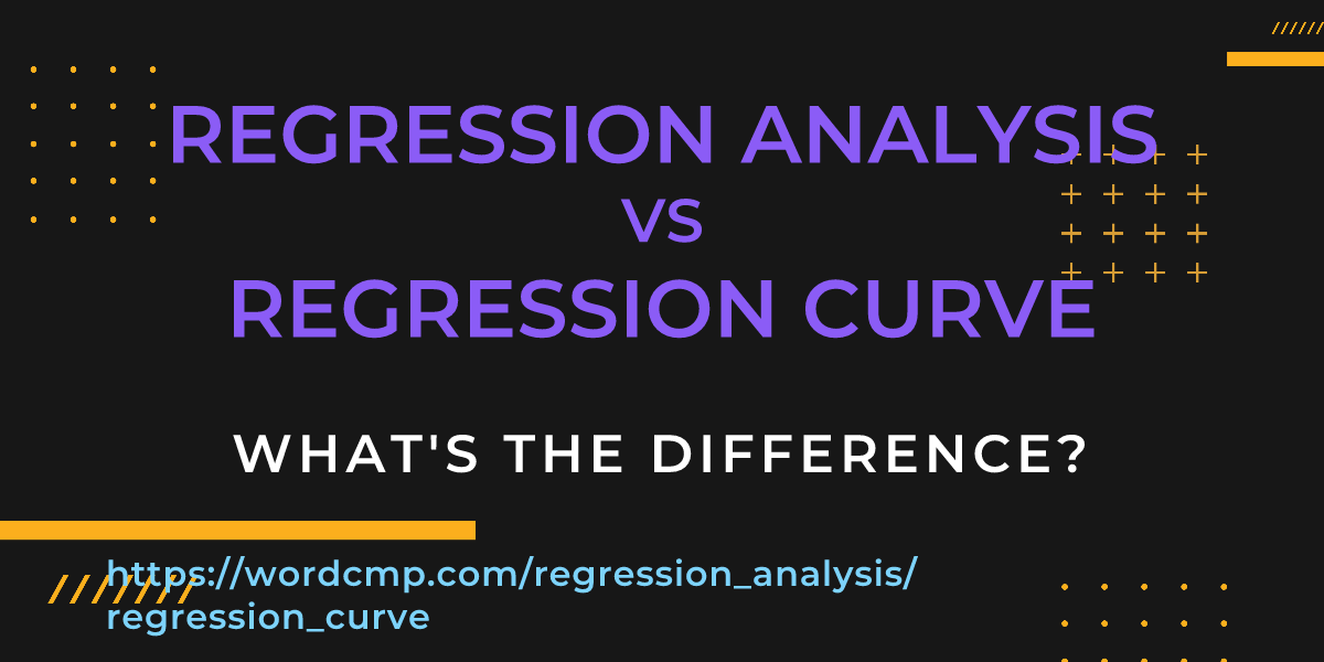 Difference between regression analysis and regression curve