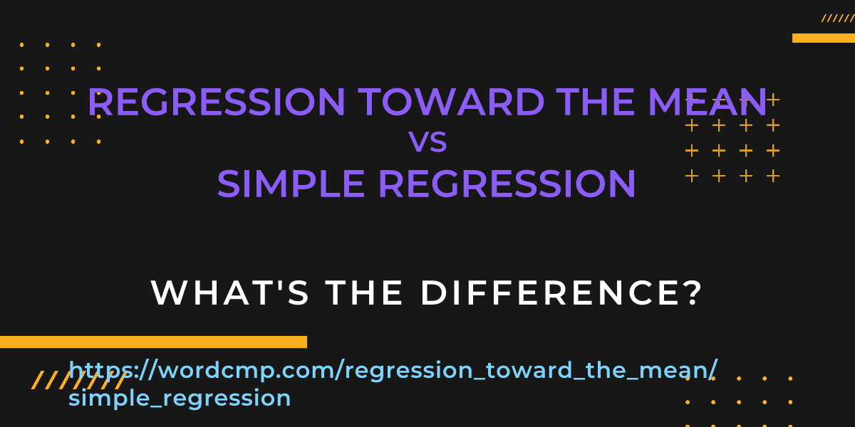 Difference between regression toward the mean and simple regression