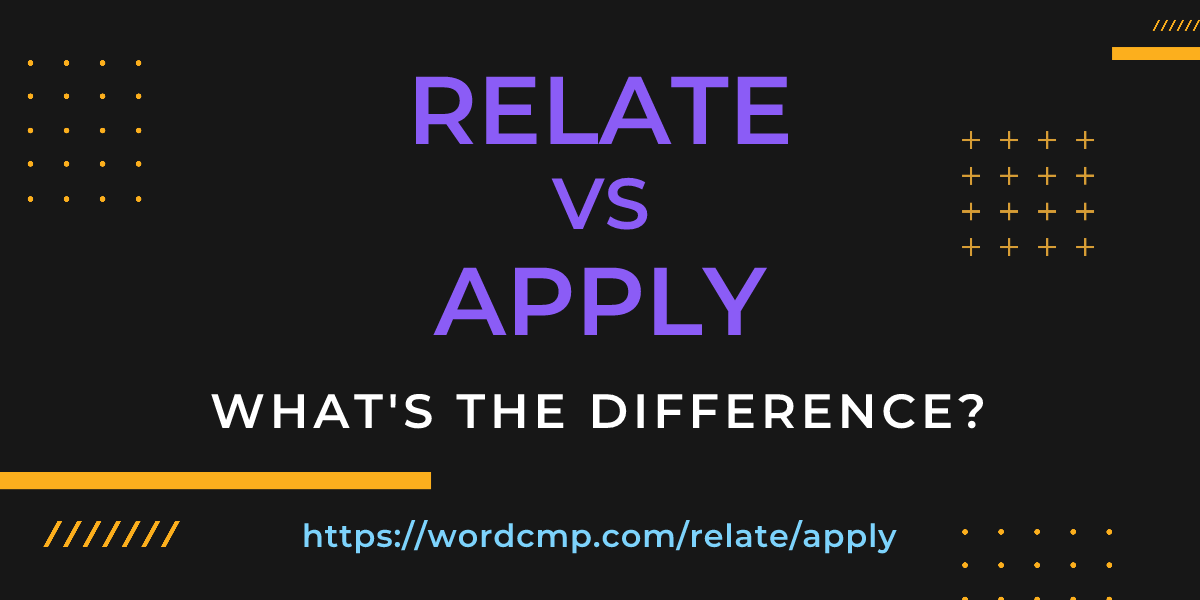 Difference between relate and apply