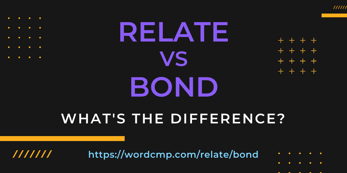Difference between relate and bond
