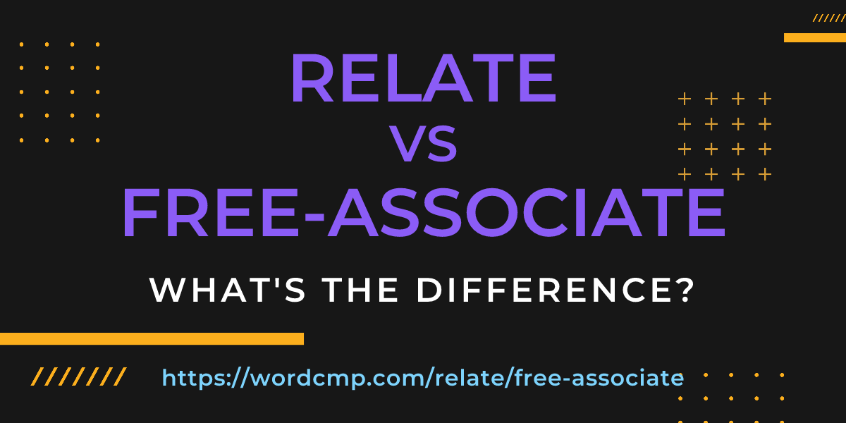 Difference between relate and free-associate