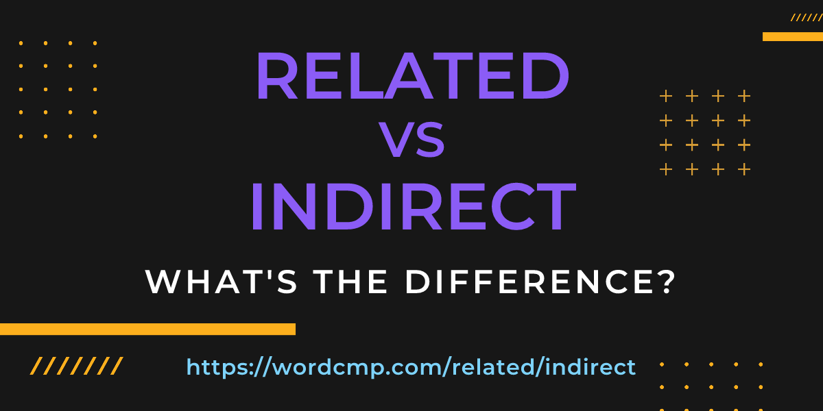 Difference between related and indirect