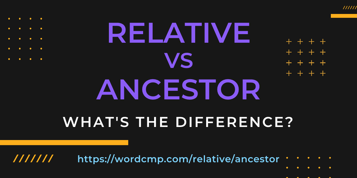 Difference between relative and ancestor