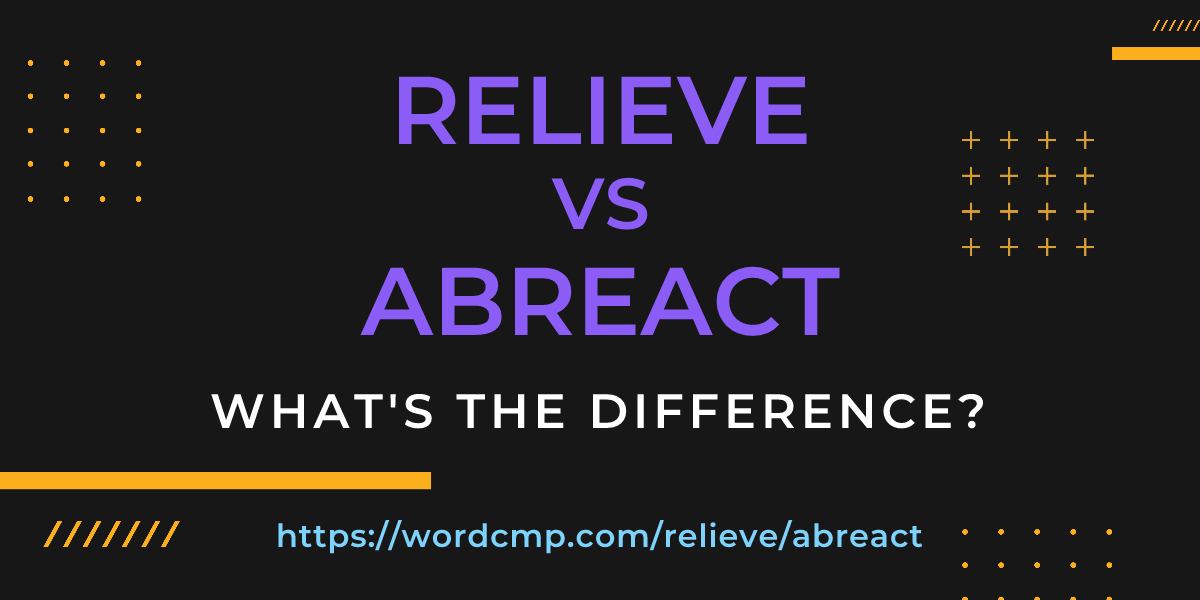 Difference between relieve and abreact