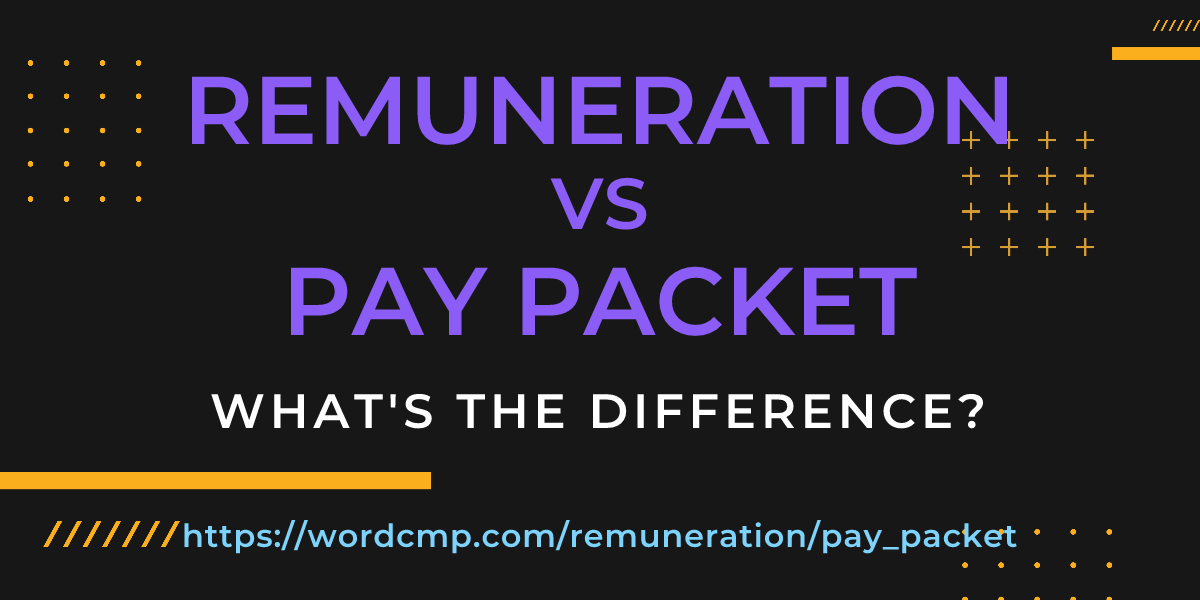 Difference between remuneration and pay packet