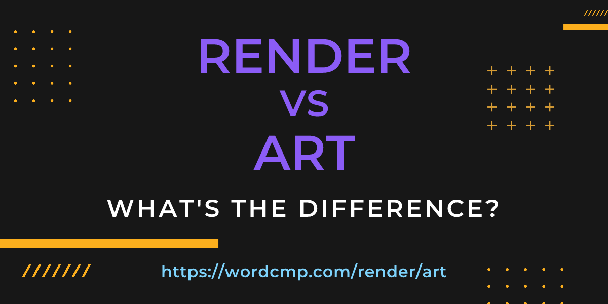 Difference between render and art