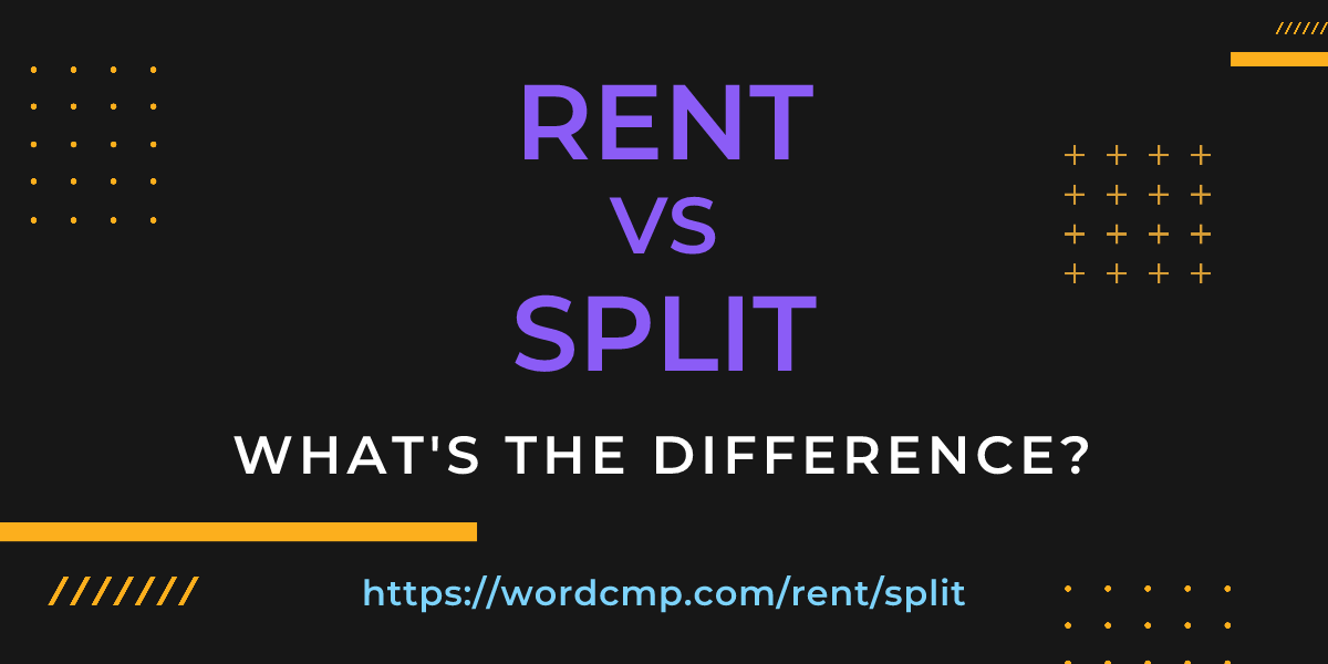 Difference between rent and split