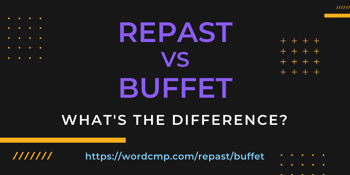 Difference between repast and buffet